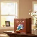 Burlwood Cube Adult Urn