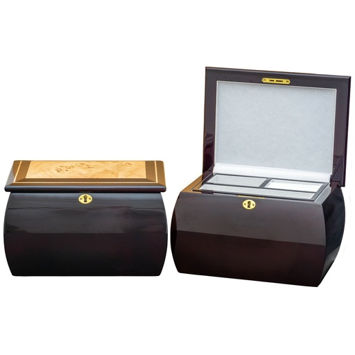 [704 MBT] Mahogany Burlwood Treasure Chest 